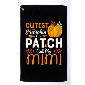 Cutest Pumpkin In The Patch Call Me Mimi Halloween Gift Platinum Collection Golf Towel