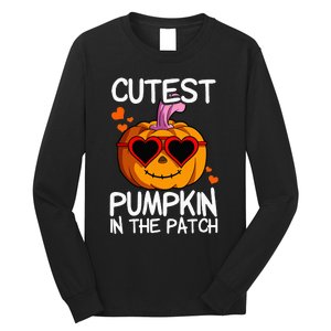 Cutest Pumpkin In The Patch Halloween Pumpkin Long Sleeve Shirt