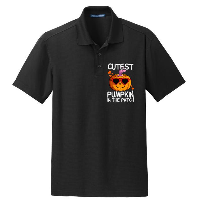 Cutest Pumpkin In The Patch Halloween Pumpkin Dry Zone Grid Polo