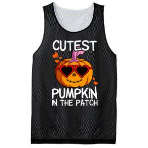 Cutest Pumpkin In The Patch Halloween Pumpkin Mesh Reversible Basketball Jersey Tank