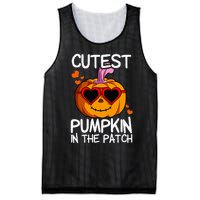 Cutest Pumpkin In The Patch Halloween Pumpkin Mesh Reversible Basketball Jersey Tank