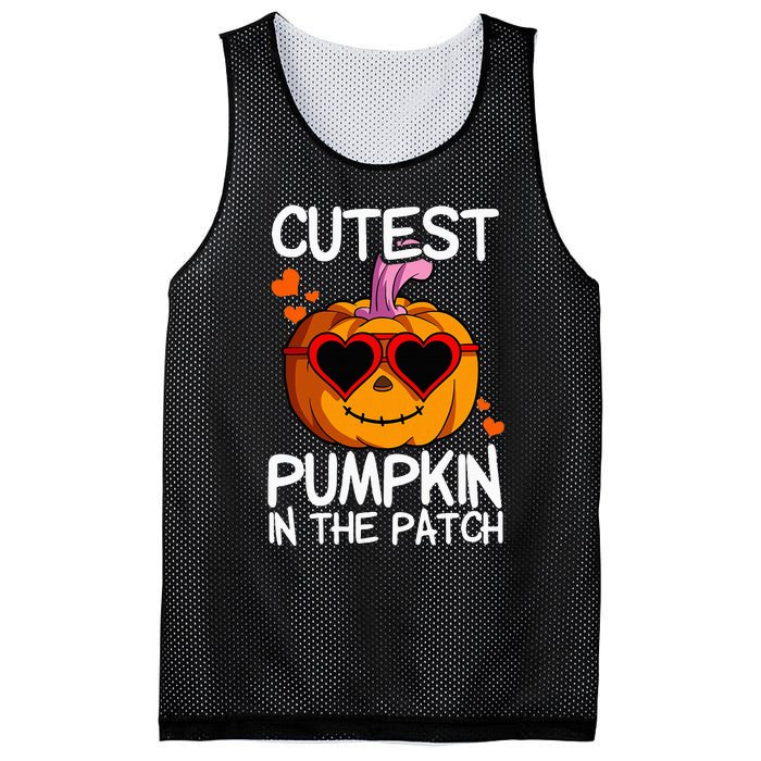 Cutest Pumpkin In The Patch Halloween Pumpkin Mesh Reversible Basketball Jersey Tank