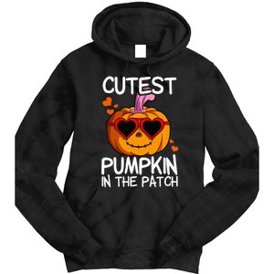 Cutest Pumpkin In The Patch Halloween Pumpkin Tie Dye Hoodie