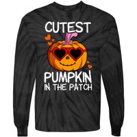 Cutest Pumpkin In The Patch Halloween Pumpkin Tie-Dye Long Sleeve Shirt