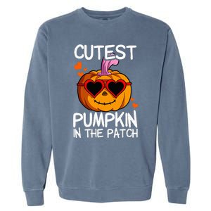 Cutest Pumpkin In The Patch Halloween Pumpkin Garment-Dyed Sweatshirt