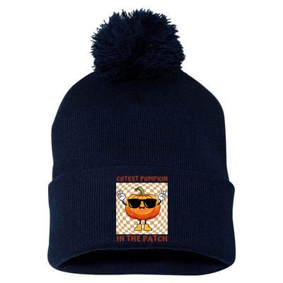 Cutest Pumpkin In The Patch Halloween Costume Pom Pom 12in Knit Beanie