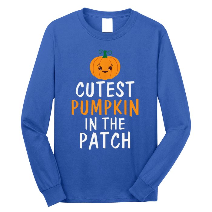 Cutest Pumpkin In The Patch Fun Halloween Gift Long Sleeve Shirt