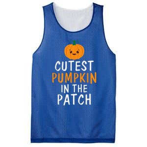 Cutest Pumpkin In The Patch Fun Halloween Gift Mesh Reversible Basketball Jersey Tank