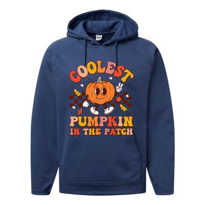 Coolest Pumpkin In The Patch Halloween Performance Fleece Hoodie