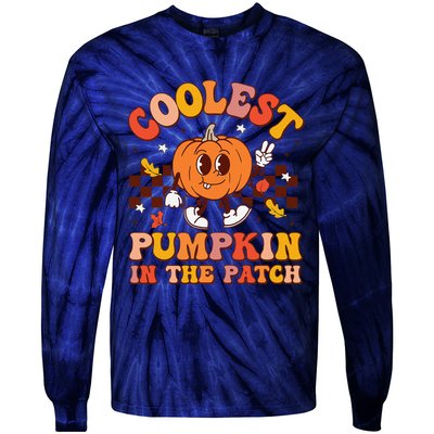 Coolest Pumpkin In The Patch Halloween Tie-Dye Long Sleeve Shirt