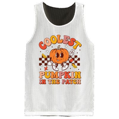 Coolest Pumpkin In The Patch Halloween Mesh Reversible Basketball Jersey Tank