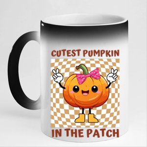 Cutest Pumpkin In The Patch Halloween Costume Gift 11oz Black Color Changing Mug