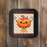 Cutest Pumpkin In The Patch Halloween Costume Gift Coaster