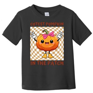 Cutest Pumpkin In The Patch Halloween Costume Gift Toddler T-Shirt