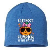 Cutest Pumpkin In The Patch Halloween Pumpkin Sustainable Beanie