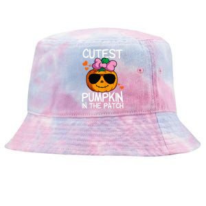 Cutest Pumpkin In The Patch Halloween Pumpkin Tie-Dyed Bucket Hat