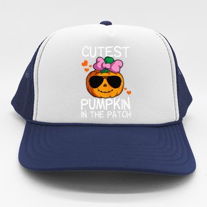 Cutest Pumpkin In The Patch Halloween Pumpkin Trucker Hat