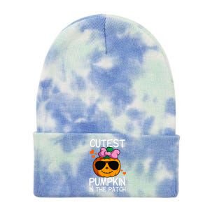 Cutest Pumpkin In The Patch Halloween Pumpkin Tie Dye 12in Knit Beanie