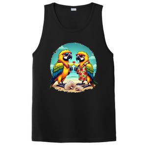 Couple Parrots Ing Margarita On Summer Group Bird Gift PosiCharge Competitor Tank