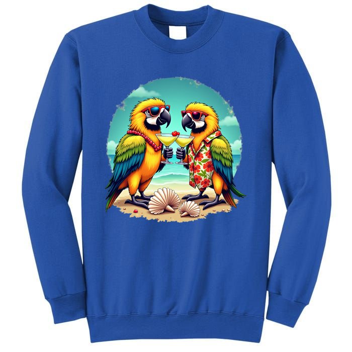 Couple Parrots Ing Margarita On Summer Group Bird Gift Sweatshirt