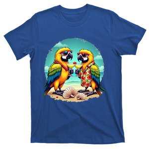 Couple Parrots Ing Margarita On Summer Group Bird Gift T-Shirt