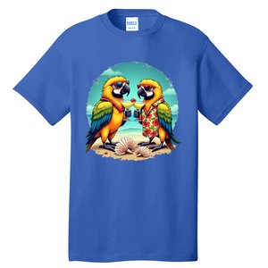 Couple Parrots Ing Margarita On Summer Group Bird Gift Tall T-Shirt