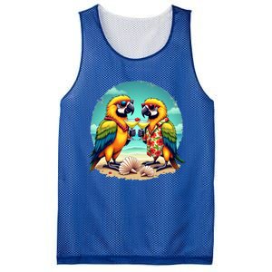 Couple Parrots Ing Margarita On Summer Group Bird Gift Mesh Reversible Basketball Jersey Tank