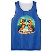 Couple Parrots Ing Margarita On Summer Group Bird Gift Mesh Reversible Basketball Jersey Tank