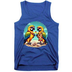 Couple Parrots Ing Margarita On Summer Group Bird Gift Tank Top