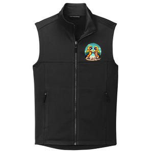 Couple Parrots Ing Margarita On Summer Group Bird Gift Collective Smooth Fleece Vest