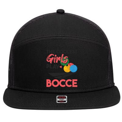 Cool Play Italian Bocce Bocce Ball Player Gift 7 Panel Mesh Trucker Snapback Hat