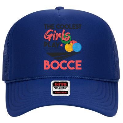 Cool Play Italian Bocce Bocce Ball Player Gift High Crown Mesh Back Trucker Hat