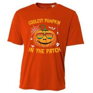 Coolest Pumpkin In The Patch Halloween Pumpkin Sunglasses Gift Cooling Performance Crew T-Shirt