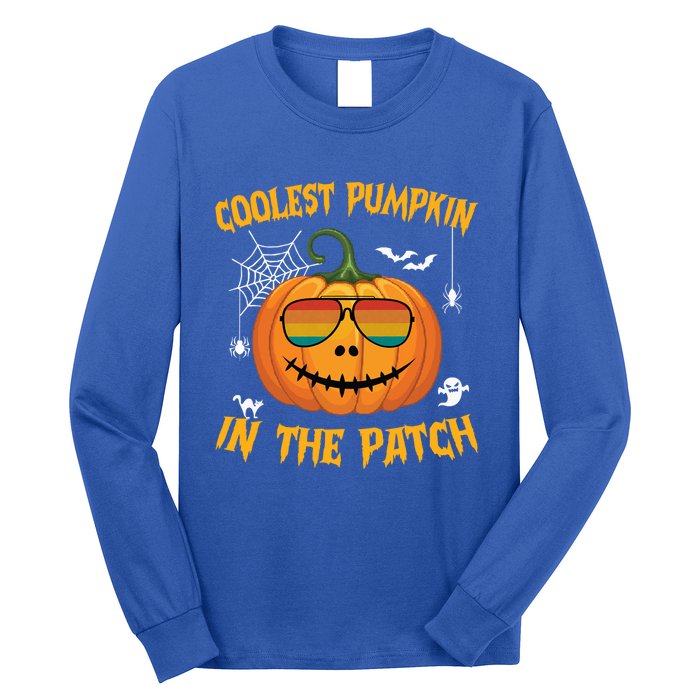 Coolest Pumpkin In The Patch Halloween Pumpkin Sunglasses Gift Long Sleeve Shirt