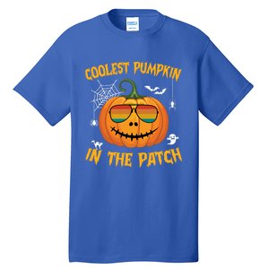 Coolest Pumpkin In The Patch Halloween Pumpkin Sunglasses Gift Tall T-Shirt