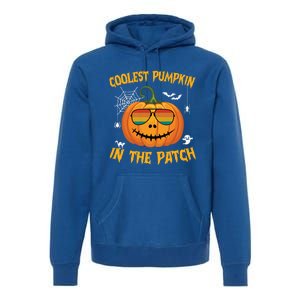 Coolest Pumpkin In The Patch Halloween Pumpkin Sunglasses Gift Premium Hoodie