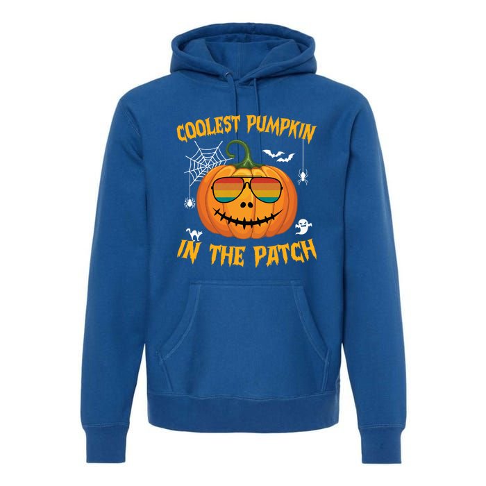 Coolest Pumpkin In The Patch Halloween Pumpkin Sunglasses Gift Premium Hoodie