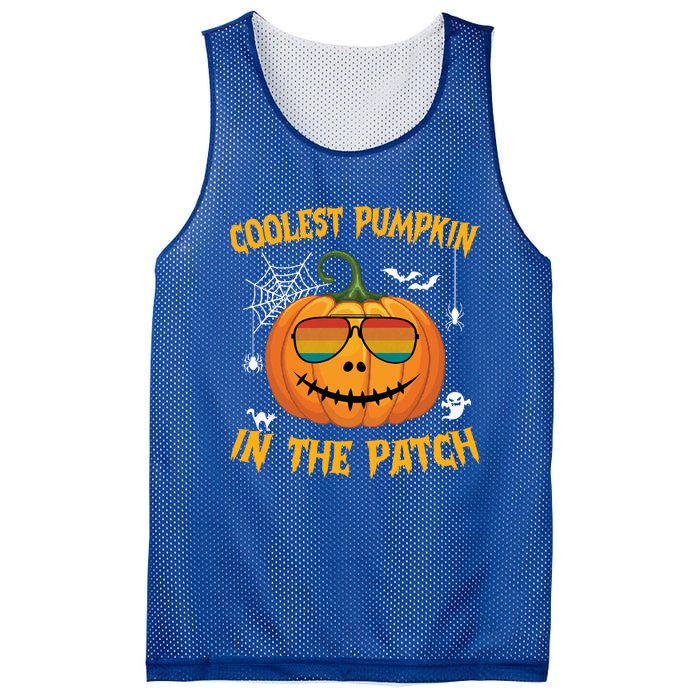 Coolest Pumpkin In The Patch Halloween Pumpkin Sunglasses Gift Mesh Reversible Basketball Jersey Tank