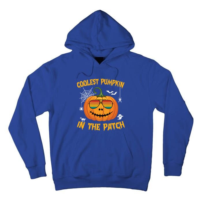 Coolest Pumpkin In The Patch Halloween Pumpkin Sunglasses Gift Tall Hoodie