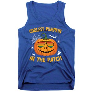 Coolest Pumpkin In The Patch Halloween Pumpkin Sunglasses Gift Tank Top