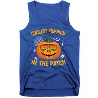 Coolest Pumpkin In The Patch Halloween Pumpkin Sunglasses Gift Tank Top