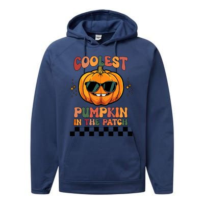 Coolest Pumpkin In The Patch Halloween Meaningful Gift Performance Fleece Hoodie