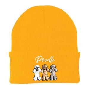 Cute Poodle I Caniche Puppy Dogs Gift Tee Women Girl Knit Cap Winter Beanie