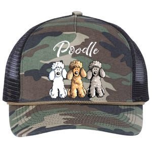 Cute Poodle I Caniche Puppy Dogs Gift Tee Women Girl Retro Rope Trucker Hat Cap