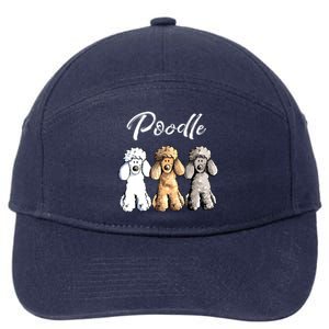 Cute Poodle I Caniche Puppy Dogs Gift Tee Women Girl 7-Panel Snapback Hat