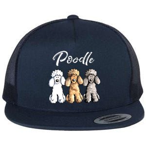 Cute Poodle I Caniche Puppy Dogs Gift Tee Women Girl Flat Bill Trucker Hat