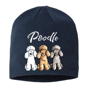 Cute Poodle I Caniche Puppy Dogs Gift Tee Women Girl Sustainable Beanie