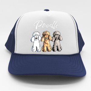 Cute Poodle I Caniche Puppy Dogs Gift Tee Women Girl Trucker Hat