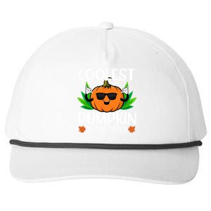 Coolest Pumpkin In The Patch Sunglasses Pumpkin Halloween Gift Snapback Five-Panel Rope Hat