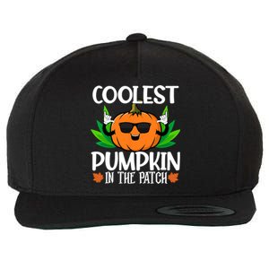 Coolest Pumpkin In The Patch Sunglasses Pumpkin Halloween Gift Wool Snapback Cap